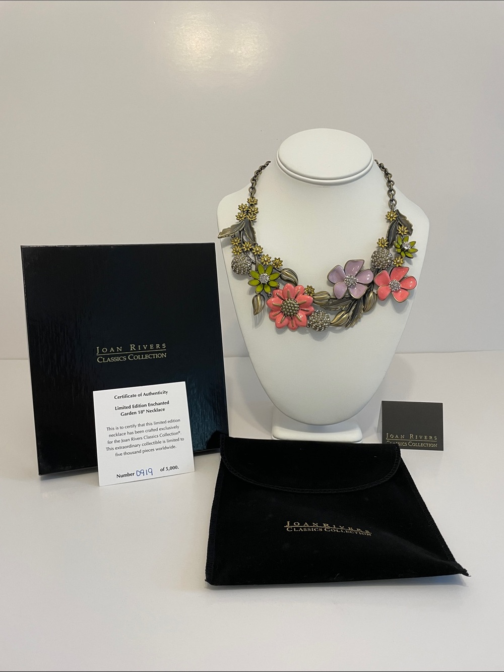 Joan Rivers LIMITED EDITION “ENCHANTED GARDEN”Enamel Floral Necklace